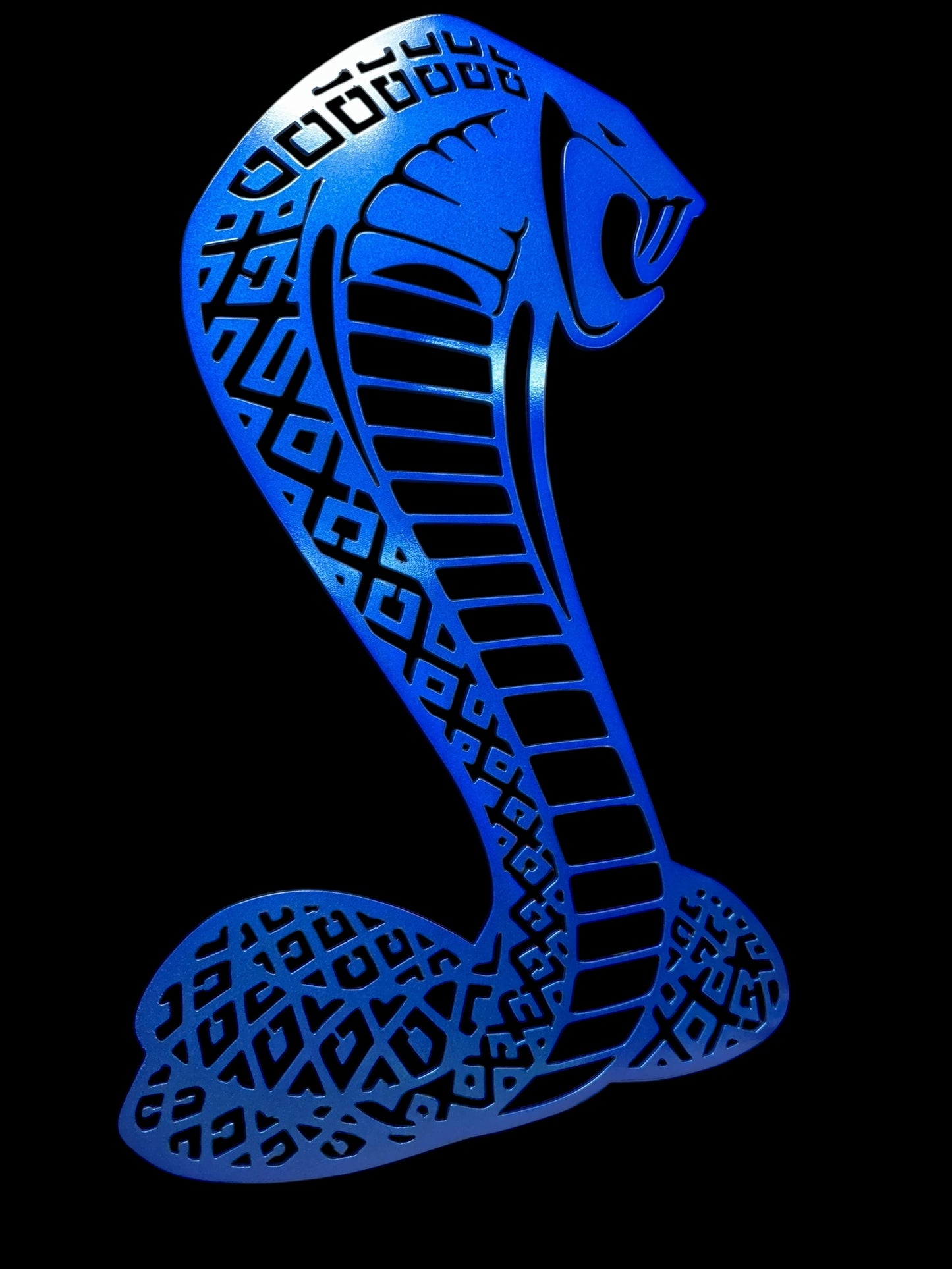 Cobra Snake Black Wall Art Facing Right