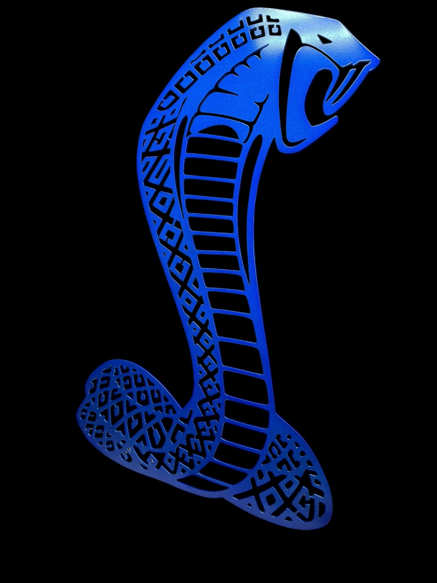 Cobra Snake Black Wall Art Facing Right