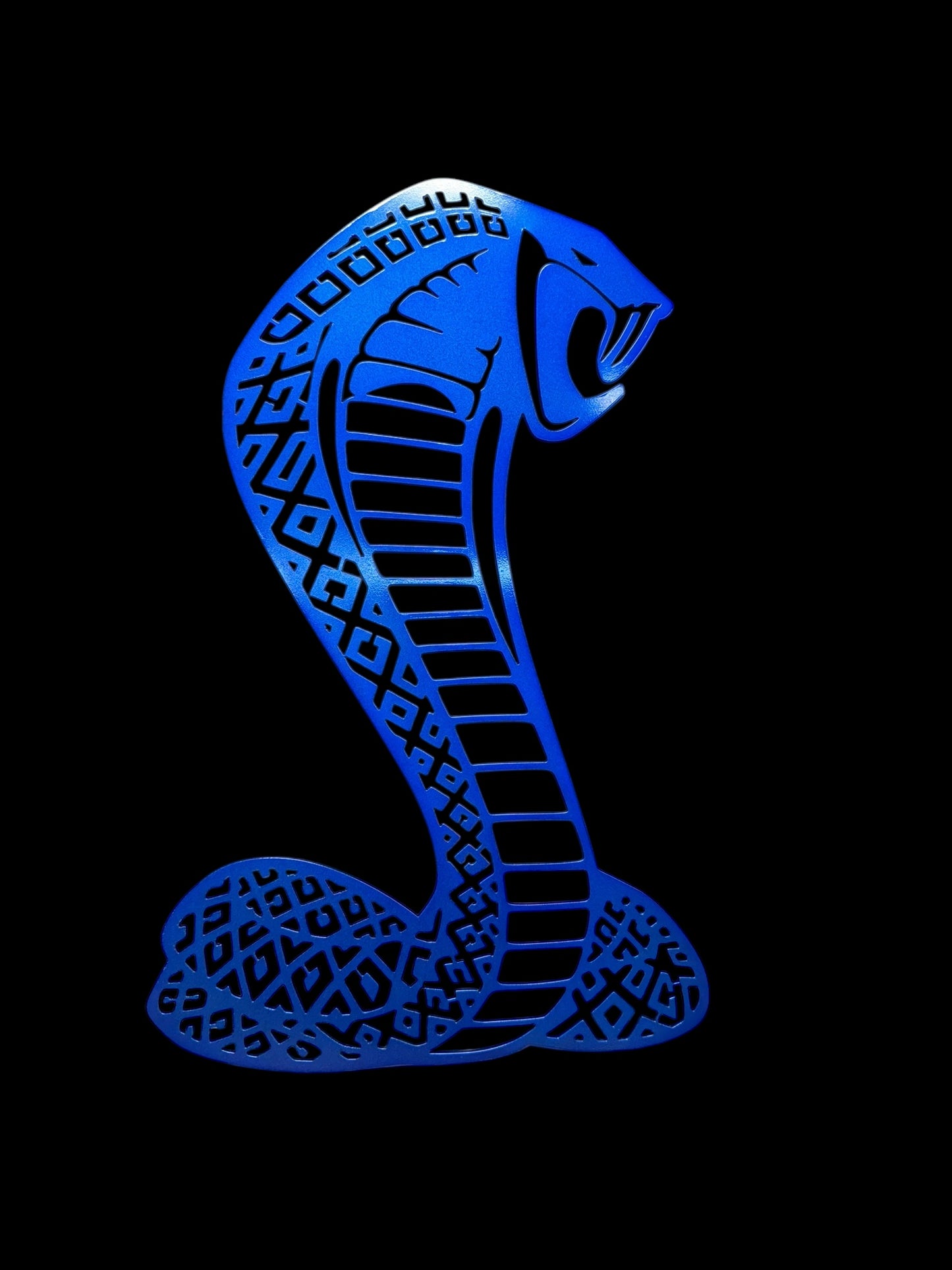 Cobra Snake Black Wall Art Facing Right