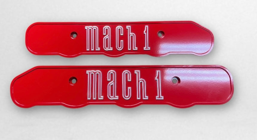 99-04 SCALLOPED EDGE Ford Mustang Mach 1 SVT 4.6L Custom Coil Covers Valve Cover Black