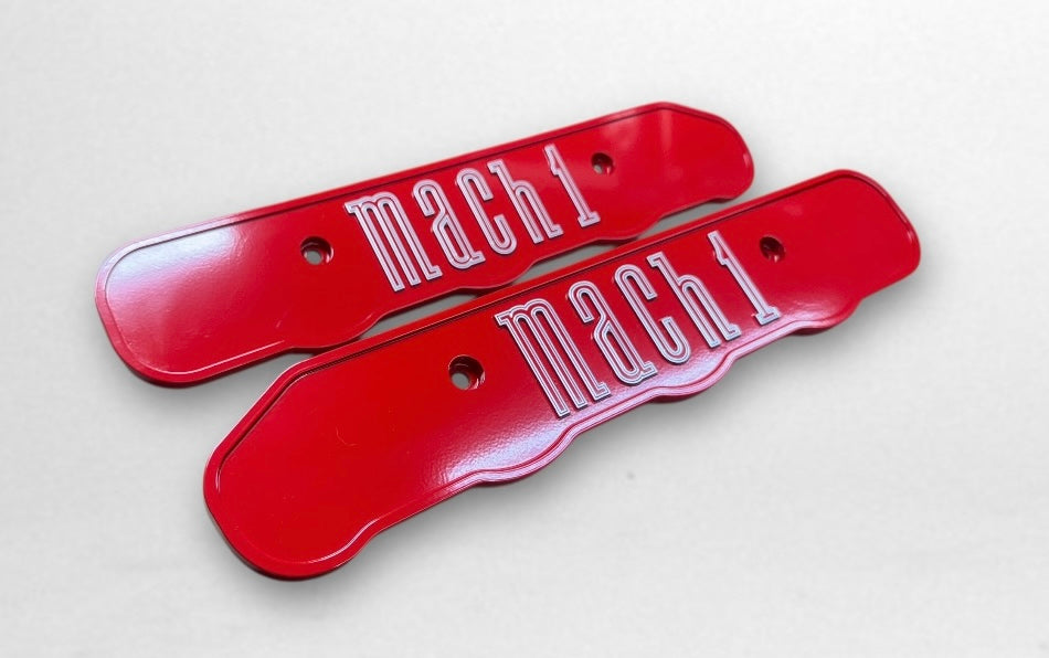 99-04 SCALLOPED EDGE Ford Mustang Mach 1 SVT 4.6L Custom Coil Covers Valve Cover Black