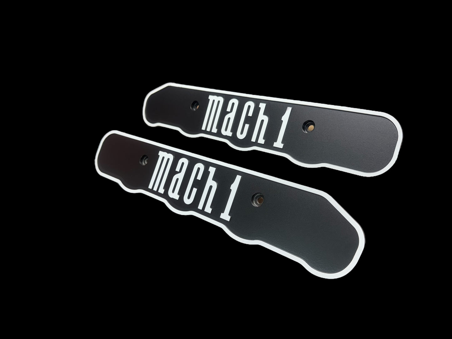 99-04 SCALLOPED EDGE Ford Mustang Mach 1 SVT 4.6L Custom Coil Covers Valve Cover Black