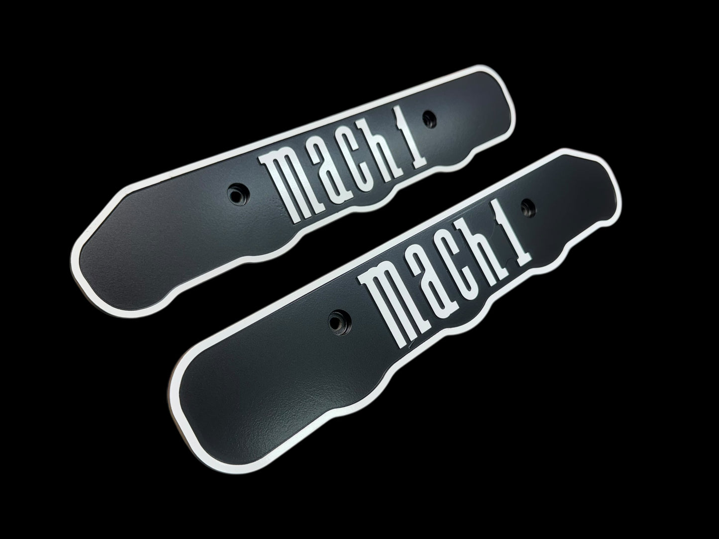 99-04 SCALLOPED EDGE Ford Mustang Mach 1 SVT 4.6L Custom Coil Covers Valve Cover Black