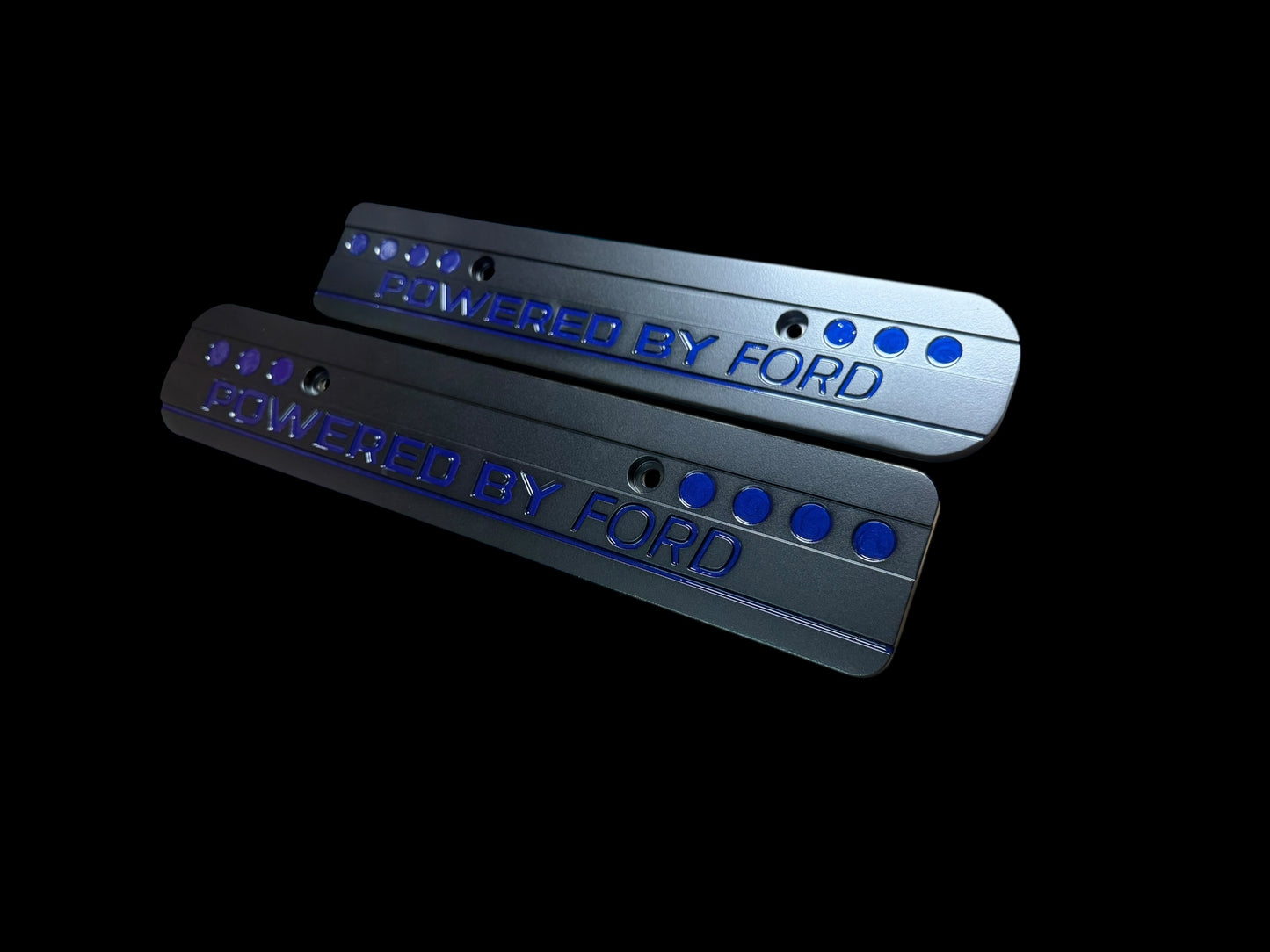 Black Semi-Matte Finish Powered by Ford 99-04 Ford Mustang Cobra SVT 4.6L Coil Covers