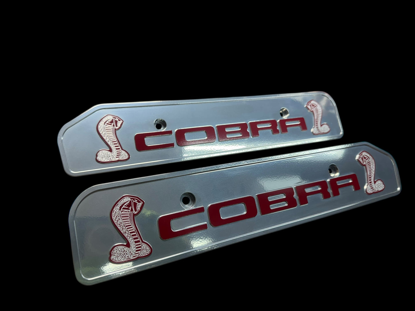 99-04 Ford Mustang Double COBRA 4.6L Custom Coil Covers Valve Cover Semi Blk Matte