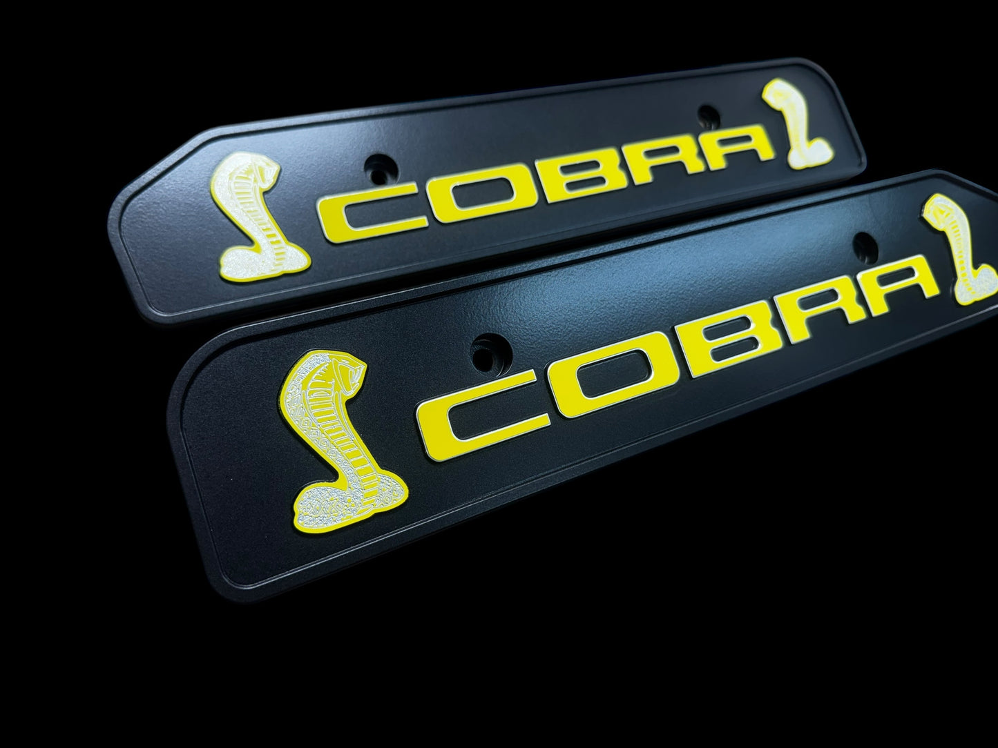 99-04 Ford Mustang Double COBRA 4.6L Custom Coil Covers Valve Cover Semi Blk Matte