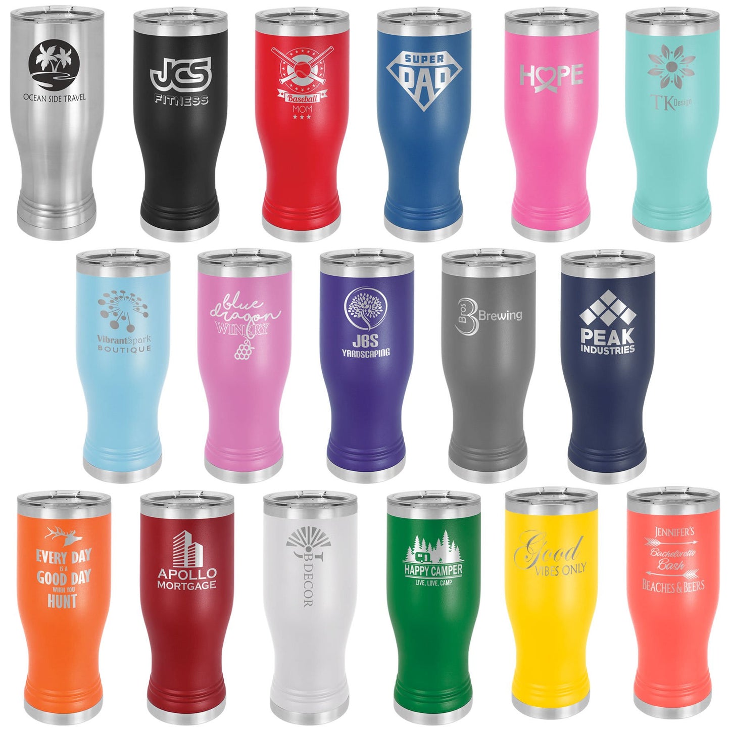 20 oz Polar Camel Pilsner Tumbler. Choice of Color! Contact us for personalization options