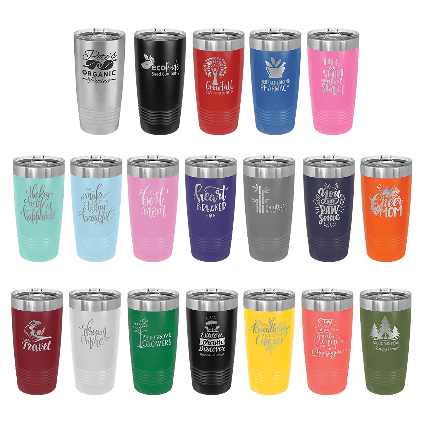 20 oz Polar Camel Tumbler. Choice of Color! Contact us for personalization options