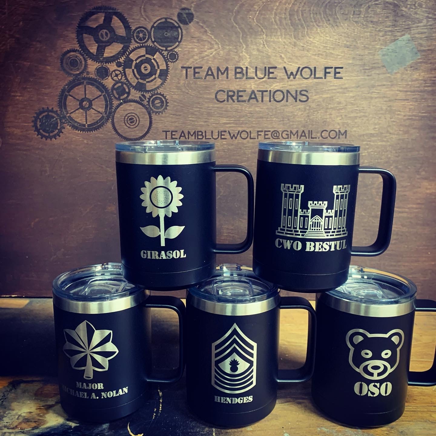 15 oz Polar Camel coffee mug. Choice of Color! Contact us for personalization options
