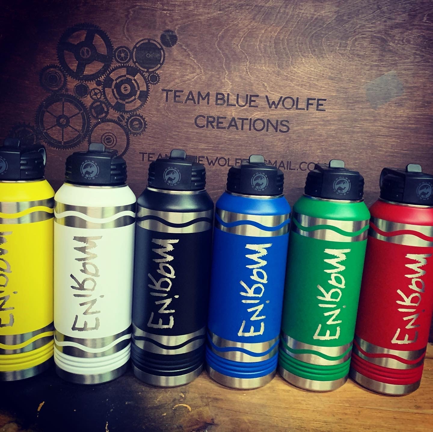 32 oz Personalized Water Bottle. Choice of Color! Contact us for personalization options