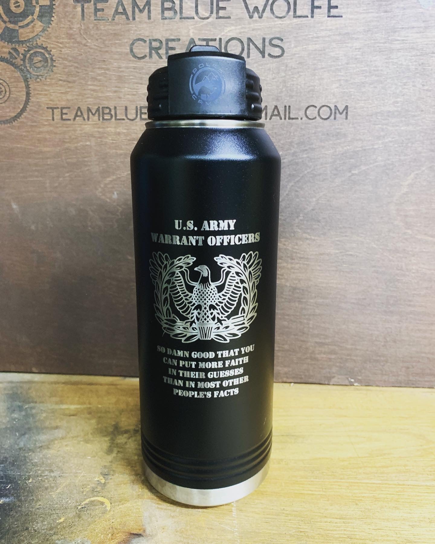 32 oz Personalized Water Bottle. Choice of Color! Contact us for personalization options