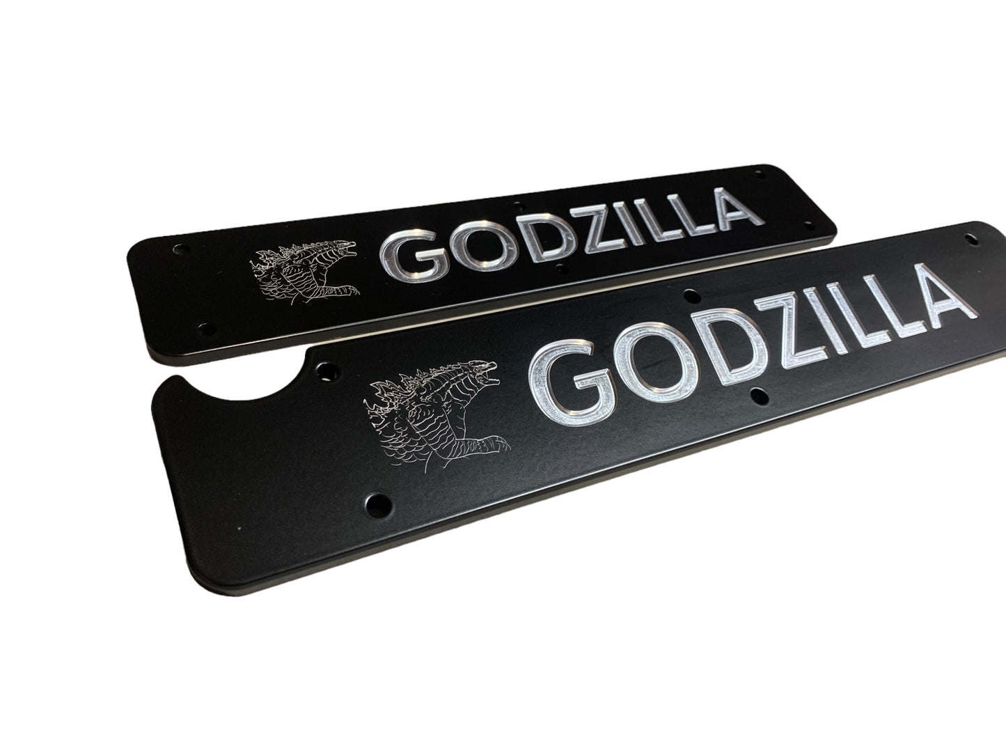 11-16 Coyote Ford Mustang Godzilla Coil Cover Plates Black Satin Powder Coat