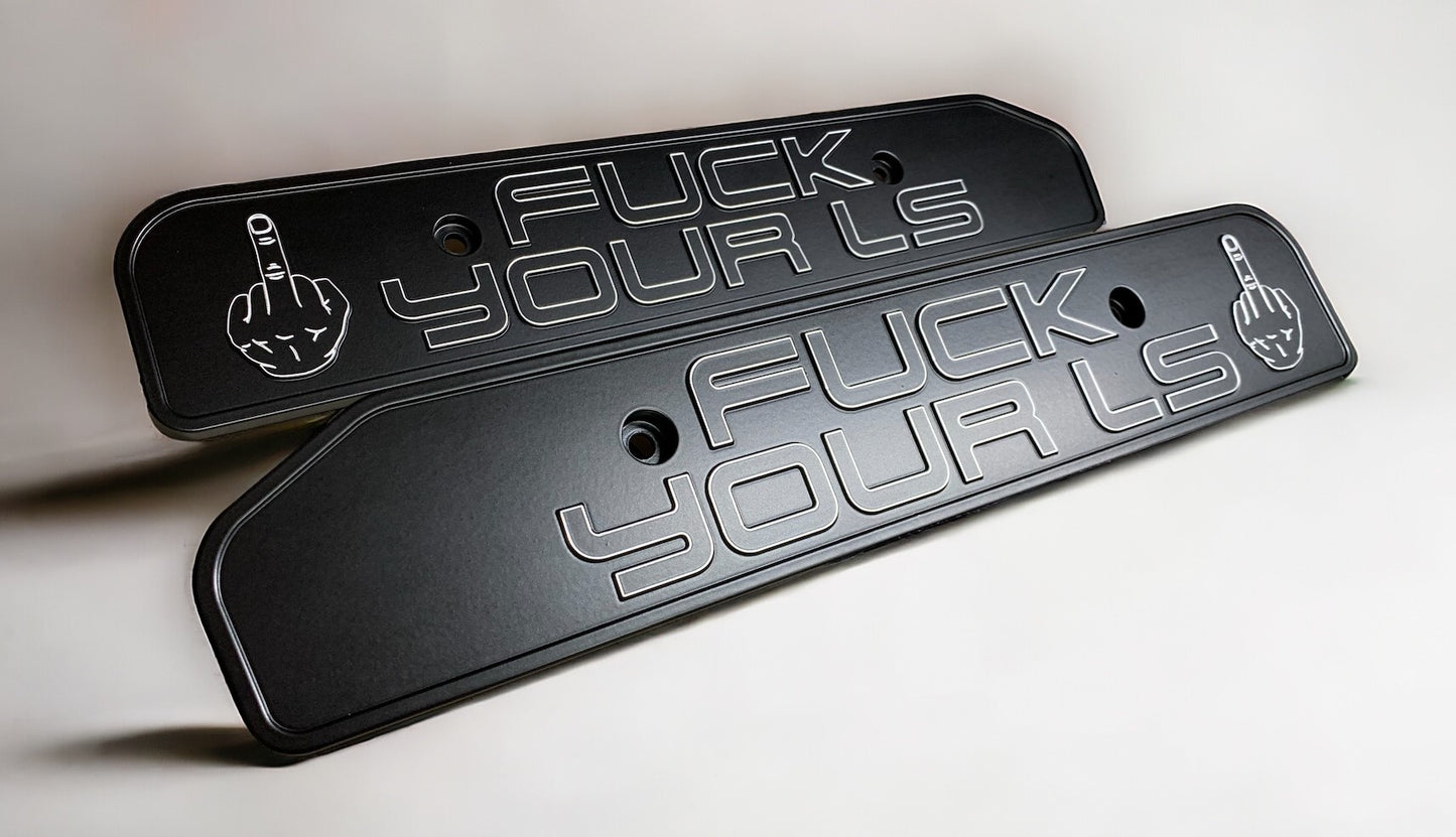 Black Matte Finish 99-04 F@€k Your LS Ford Mustang Cobra 4.6L Custom Coil Covers
