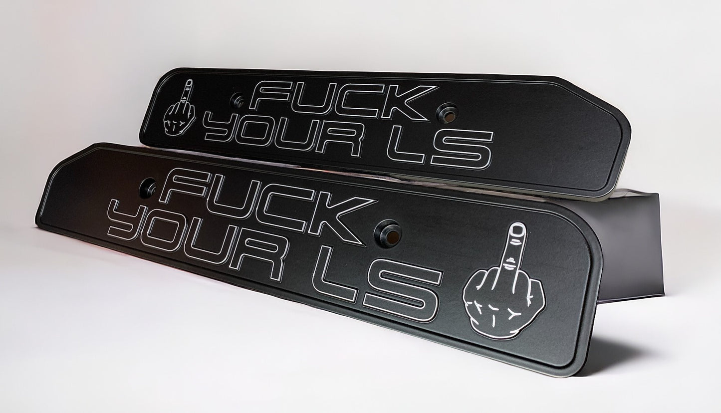 Black Matte Finish 99-04 F@€k Your LS Ford Mustang Cobra 4.6L Custom Coil Covers