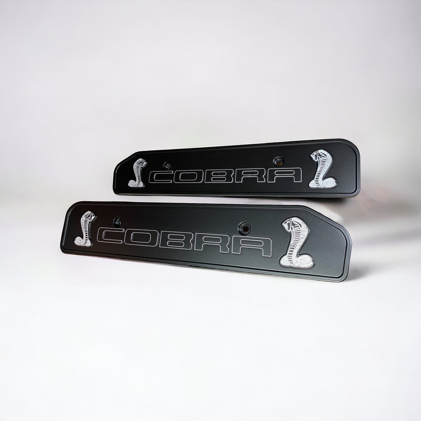 99-04 Ford Mustang Double COBRA 4.6L Custom Coil Covers Valve Cover Semi Blk Matte