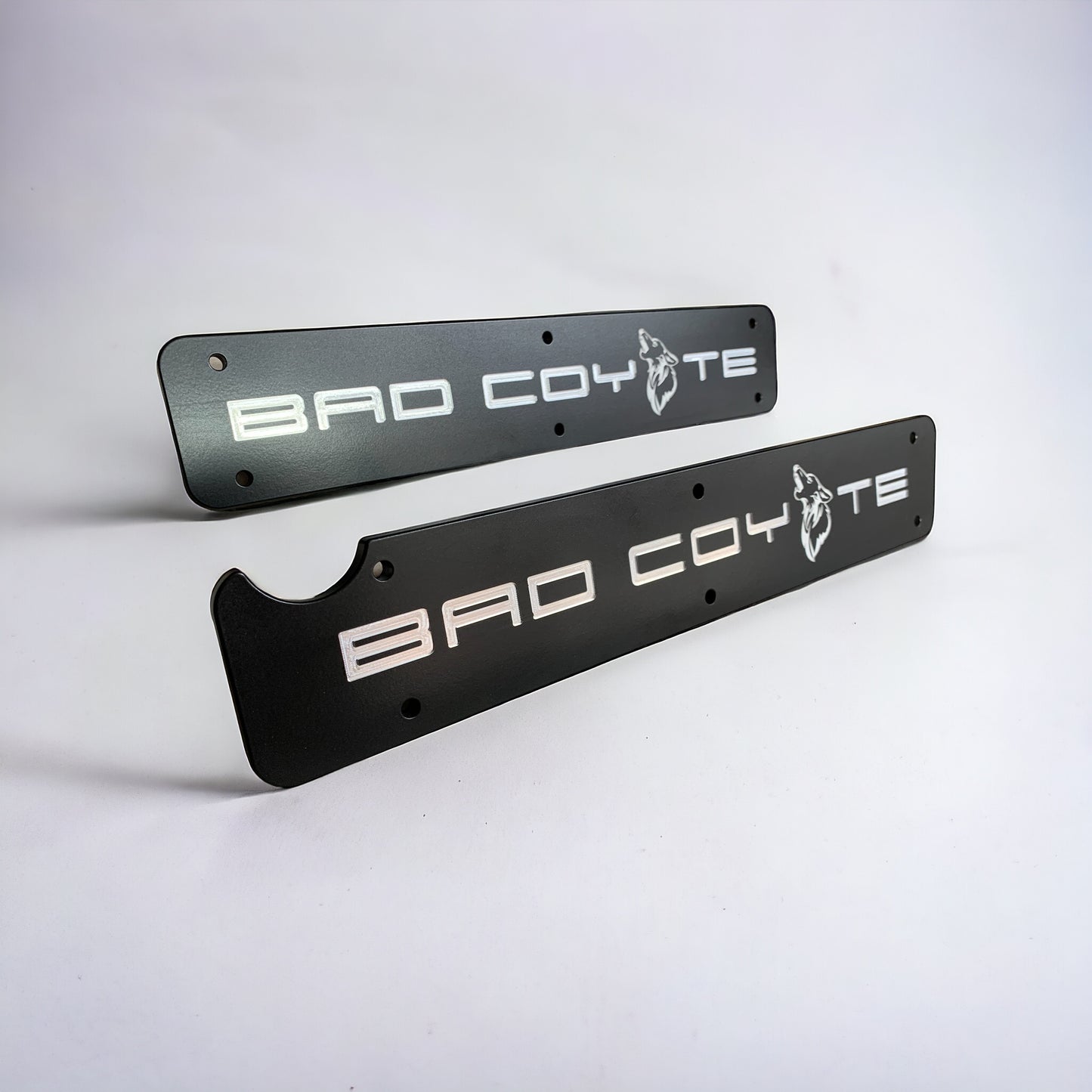 11-16 Coyote Ford Mustang Big Coyote Coil Cover Plates Black Satin Powder Coat