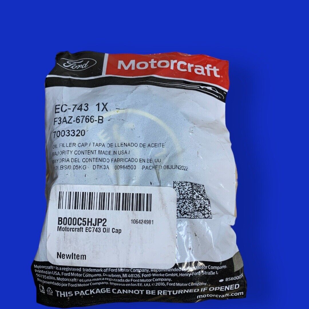 FORD MUSTANG Outlined SVT COBRA OIL CAP EC743 Motorcraft