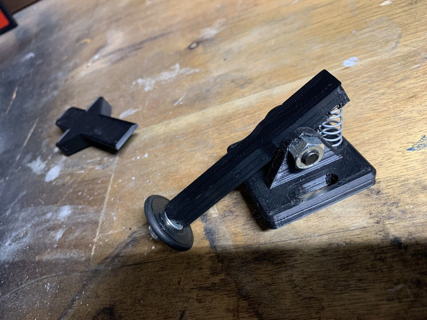 Laser rotary attachment extended arm clamp WITH BACK STOP ATTACHMENT