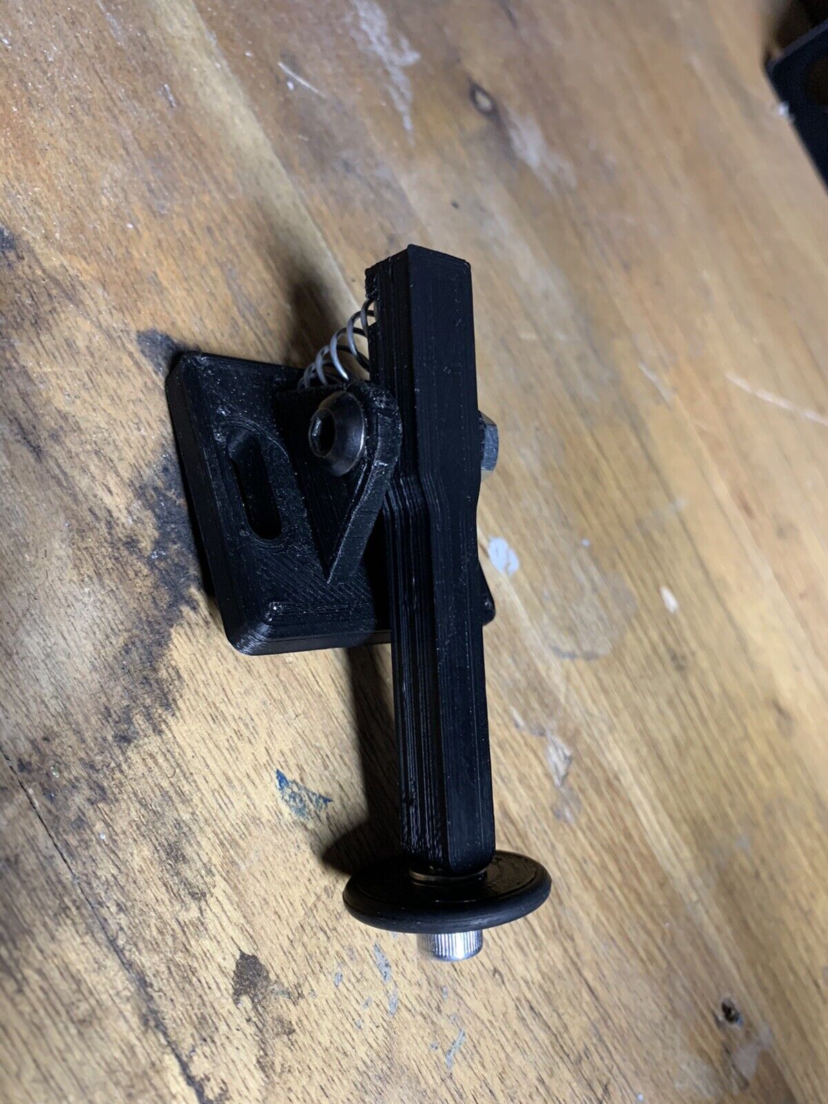 Laser rotary attachment extended arm clamp WITH BACK STOP ATTACHMENT