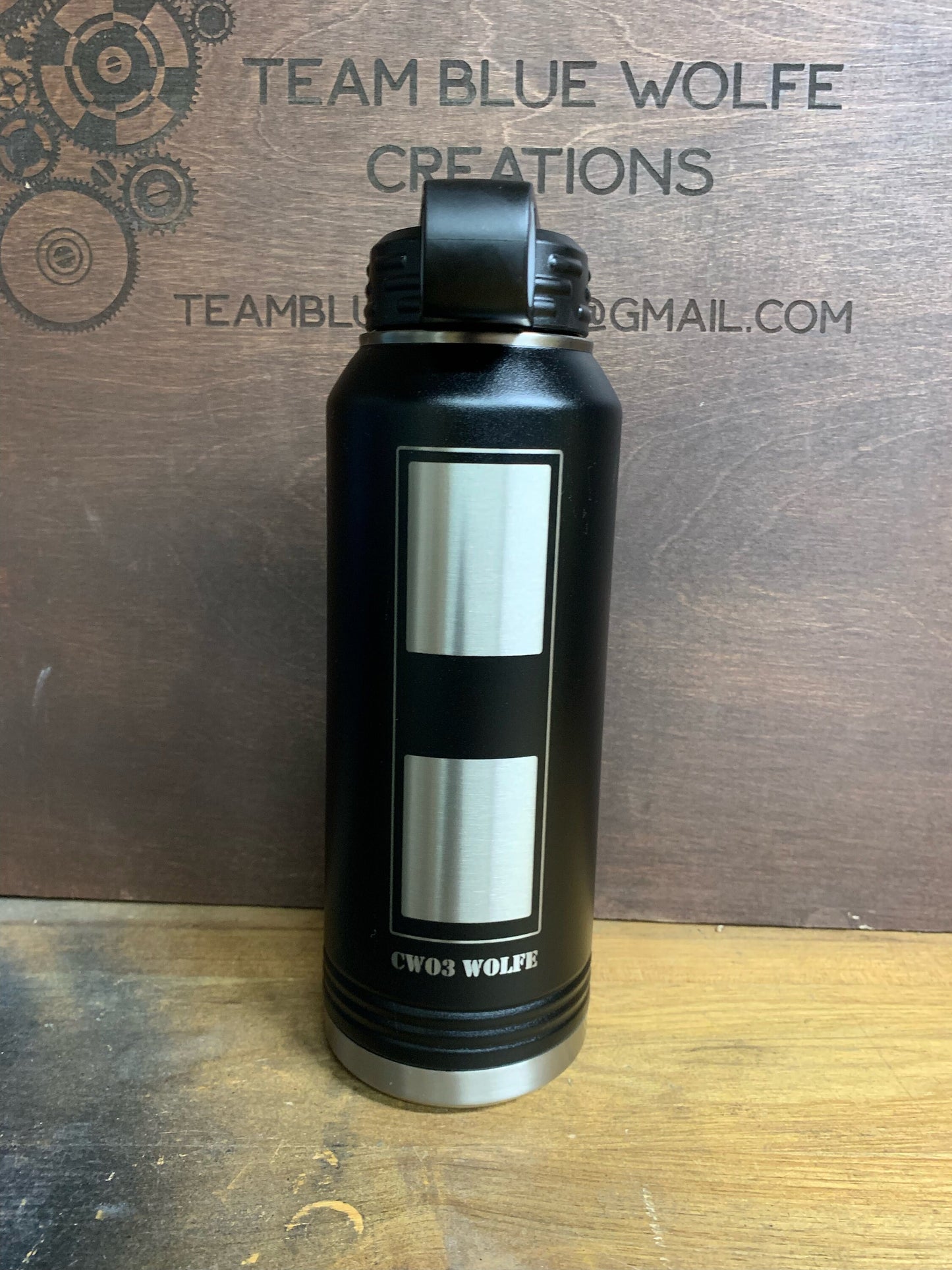USMC Warrant Officer Water Bottle 32oz Black Polar Camel
