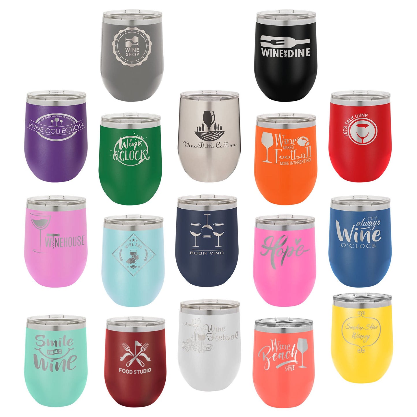 12 oz Polar Camel Wine Tumbler. Choice of Color! Contact us for personalization options