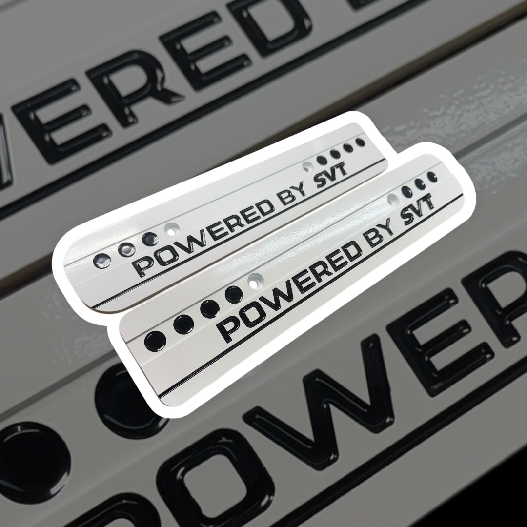 99-04 Ford Mustang Powered by SVT Red with Black fill 4.6L Custom Coil Covers