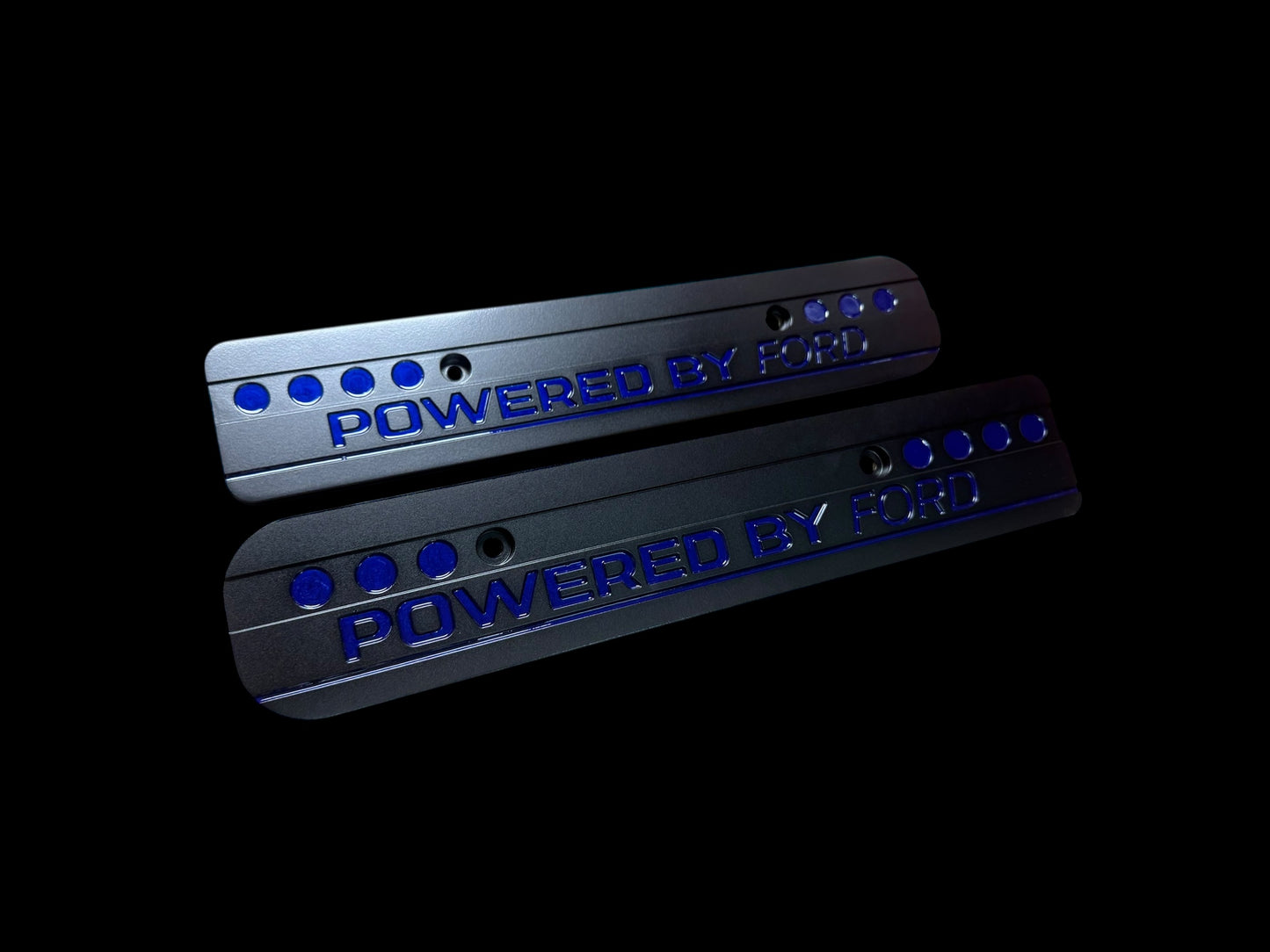 Black Semi-Matte Finish Powered by Ford 99-04 Ford Mustang Cobra SVT 4.6L Coil Covers