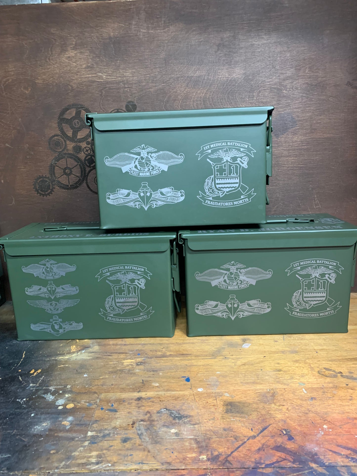 MADE TO ORDER Personalized Engraved Ammo Can, Father's Day Gifts, Made In USA, Genuine Military Surplus 50 cal, Storage Box, Gifts for Groomsmen