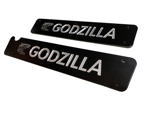 11-16 Coyote Ford Mustang Godzilla Coil Cover Plates Black Satin Powder Coat