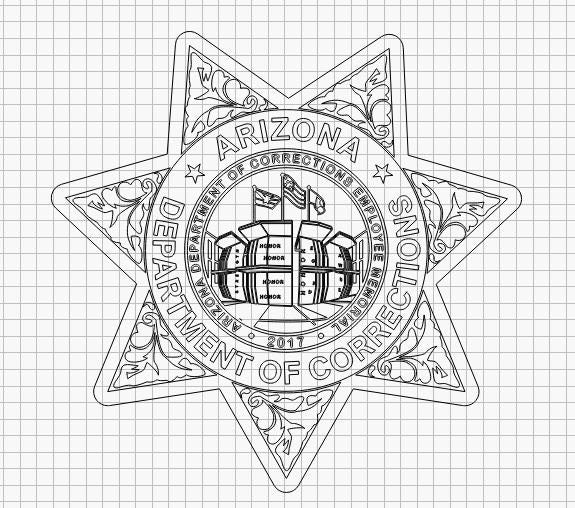 Arizona Department of Corrections (Memorial Badge) DOC